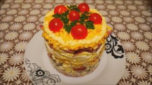 Очень ВКУСНЫЙ и СЫТНЫЙ салат ПРАЗДНИЧНЫЙ салат рецепт Салат на ПРАЗДНИК Готовим с Любовью