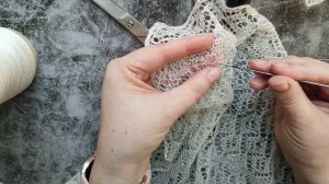 Реставрация оренбургского пухового палантина