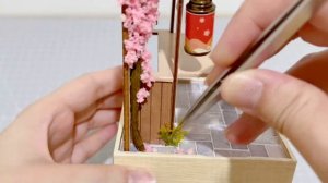 Sakura Noodle Shop || DIY Miniature Dollhouse Kit || Relaxing Video
