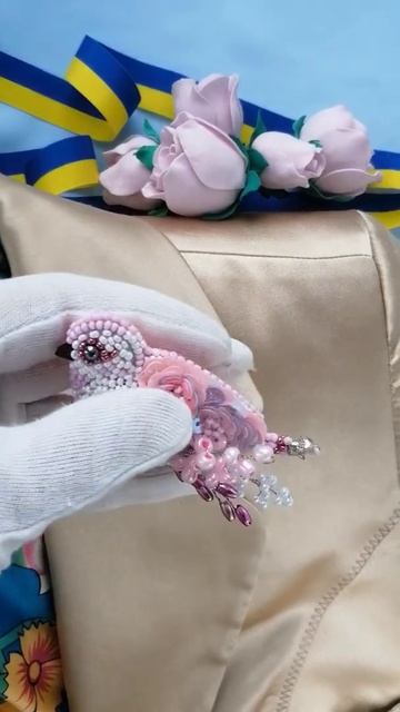 A fantastic, very impressive bird brooch. Пташка ручної роботи, подарунок для жінки 🛸🛸🛸