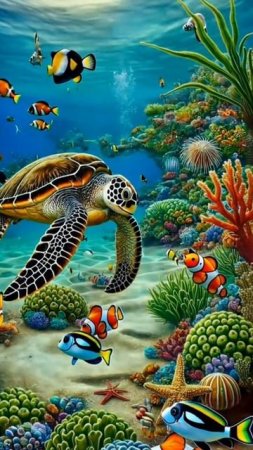 Под водой. Океан.