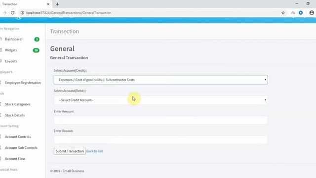 Business ERP Part 86 General Transaction Complete ASP.NET MVC