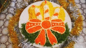 Салат РОЖДЕСТВЕНСКИЕ СВЕЧИ. Салат на НОВОГОДНИЙ стол .Что приготовить на Новый год