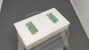 Серьги. Натуральный изумруд. Серебро 925. С7488