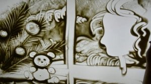 новогодняя песочная анимация