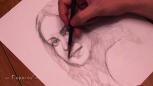 Портрет карандашом. Рисунок девушки, Ирины!