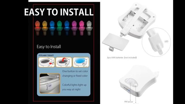 MOTION ACTIVATED TOILET LED LIGHT