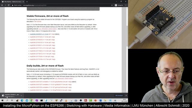 Installing MicroPython on the ESP8266 D1 mini - Sketching with Hardware at LMU Munich