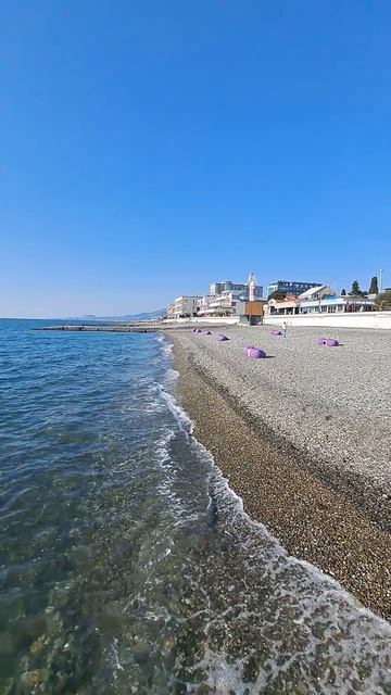 АДЛЕР.1 МАРТА. ПЛЯЖ ЧАЙКА. МОРЕ #пляжчайка  #чайка