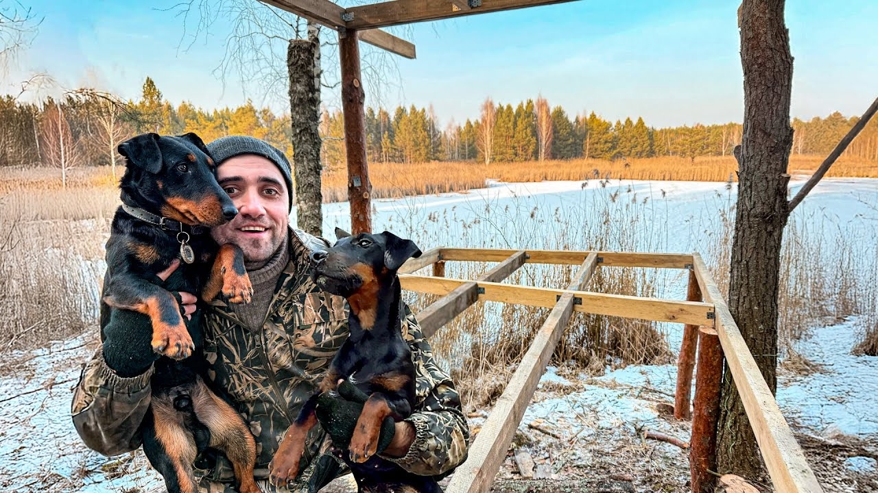 Строю двух этажный дом на дереве. Сделал первый этаж смотреть онлайн