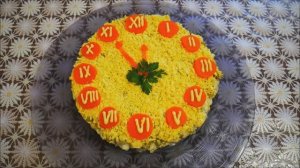 Салат НОВОГОДНИЕ ЧАСЫ Салат на Новогодний стол .Что приготовить на Новый год .Новогоднее меню