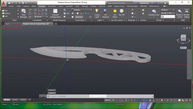Skeleton Skinner in 3D - Autocad Knife Design