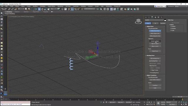 3ds max Path Deform Modifier Wouldn't align ProblemSolution