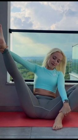 Yoga on balcony #stretching #yoga #short #shorts #hotyoga