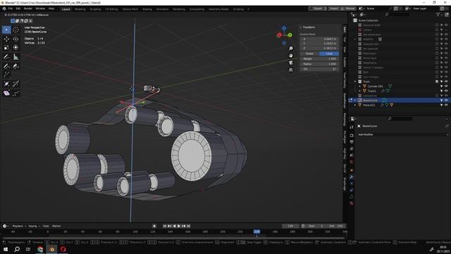 Гусеница танка в блендер (blender) смотреть онлайн
