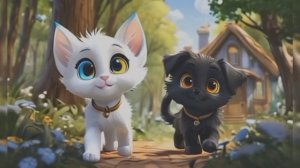 Мультик про котёнка и щенка