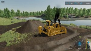 caterpillar empurando terra | FARMING SIMULATOR 22 | FS 22 |