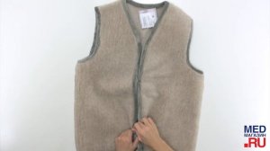 Двухсторонний жилет из 100% овечьей шерсти