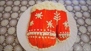 Слоеный салат ВАРЕЖКА ДЕДА МОРОЗА салат на НОВОГОДНИЙ стол .Что приготовить на Новый год