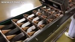 Машина производства вафельного рожка для мороженого