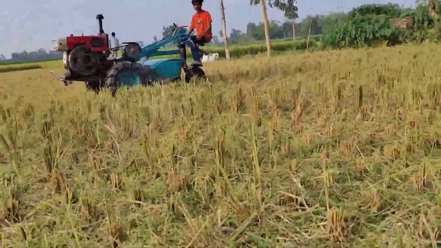 BD village smart boy driving power tiller and work with filed -Today power tiller working video - 7 смотреть онлайн