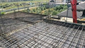 Армирование монолитной плиты перекрытия второго этажа