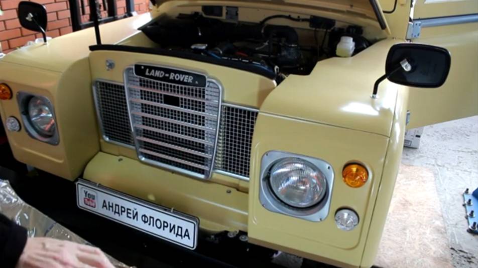 Спецпроект Land Rover Series III 1982 года НАЧАЛО # 29 установка решетки, проводки и зеркал