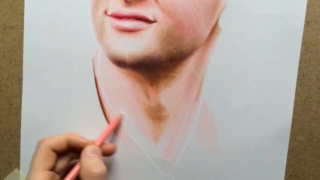 Портрет Виктора Симкина цветными карандашами Time-lapse video