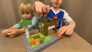 Дом для жителя майнкрафт из магнитных кубиков