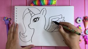 Рисуем единорожку для раскрашивания