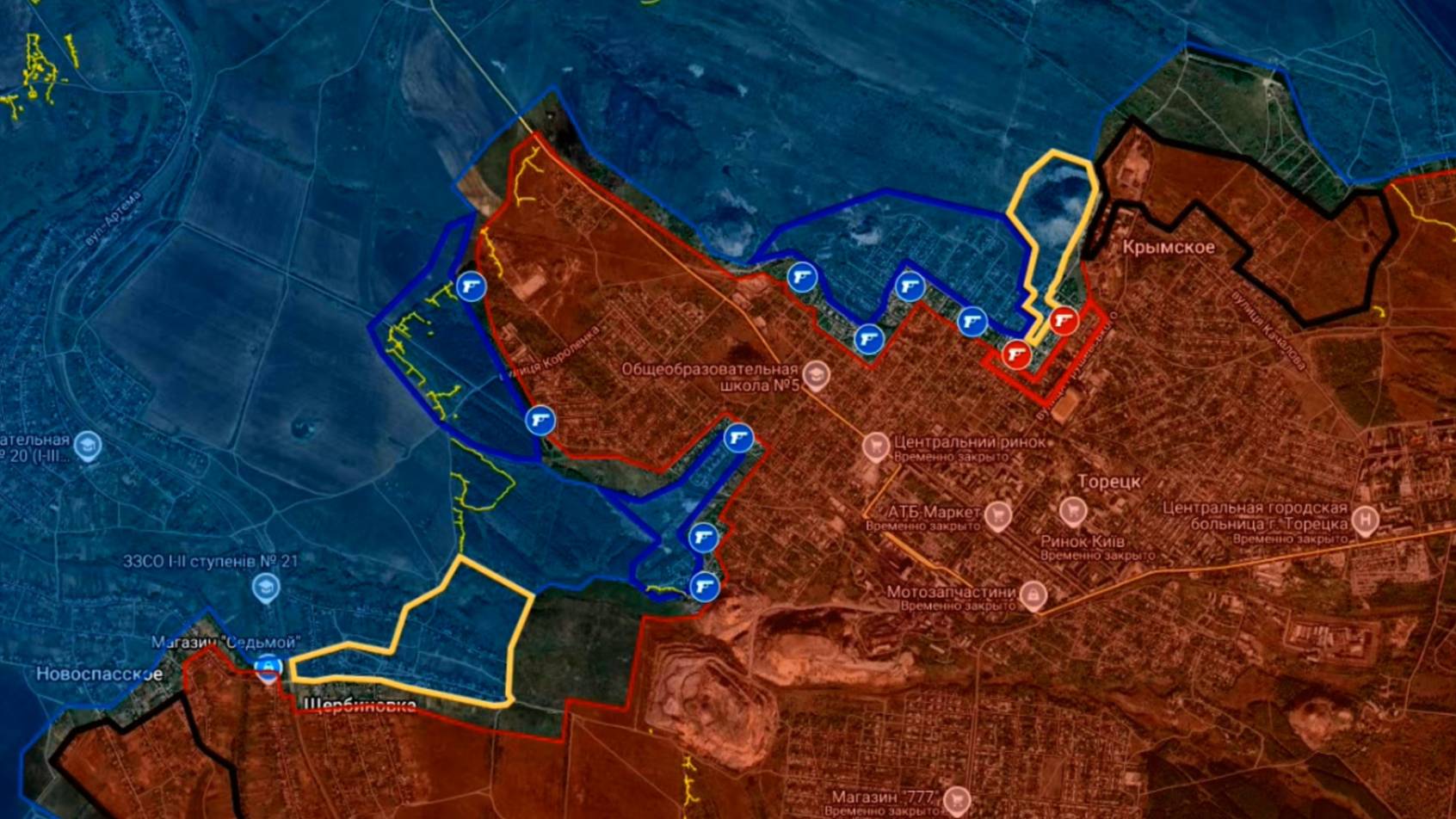 01.03.2025 Карта боевых действий. Тяжелые бои в городе Торецк(Дзержинск)