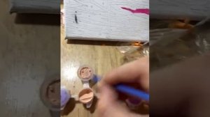 И это первая часть картина по номерам Я уже её сделала покажу в следующем видео