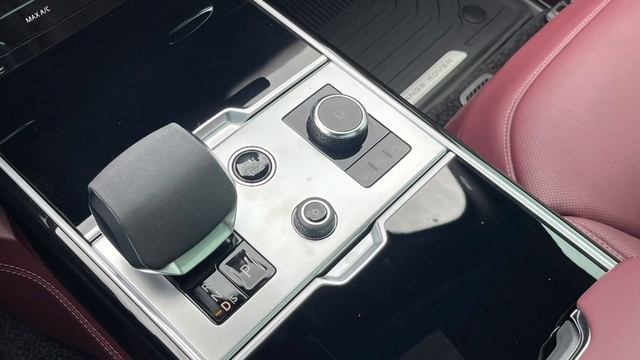 2023 Gas / Electric Hybrid Range Rover in Santorini Black with the Garnet Red Interior