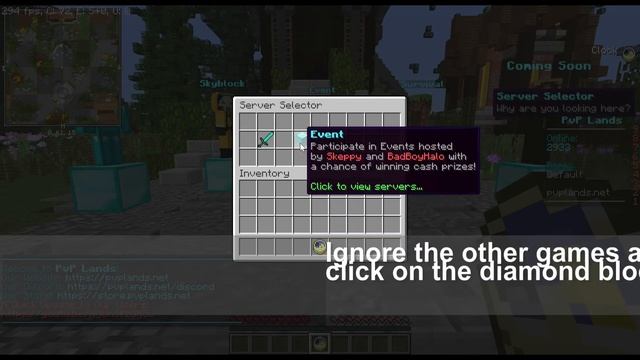 How to get into Skeppy's Minecraft Events for money