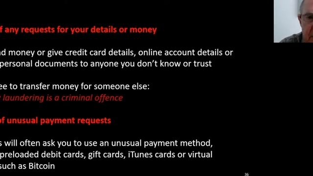 Scams - how to avoid them