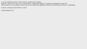 Rip CD as one mp3 at 320 bitrate using Exact Audio Copy