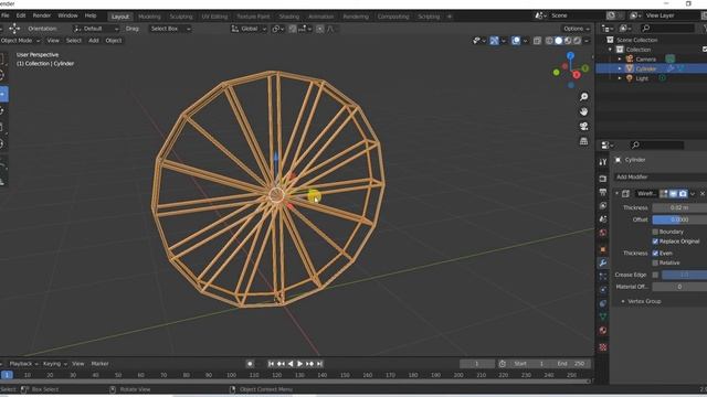 Blender (2.9) Encyclopedia - Wireframe modifier