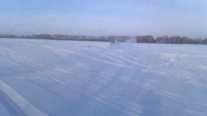 Форик на поле зимой.3gp