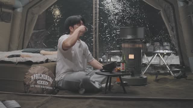 RYUCAMP Camping in Snow with My Dog 20250210