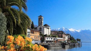 ЦВЕТУЩИЙ ПРЕКРАСНЫЙ КУРОРТ ЛОКАРНО, КАНТОН ТИЧИНО, юг ЩВЕЙЦАРИИ. Наслаждайтесь!