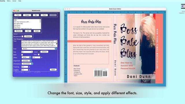 Working with a BookCoverly book cover template