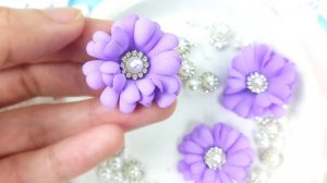Легкие и быстрые цветы из фоамирана (без дыроколов и ножей). Цветы для открыток, заколок и поделок