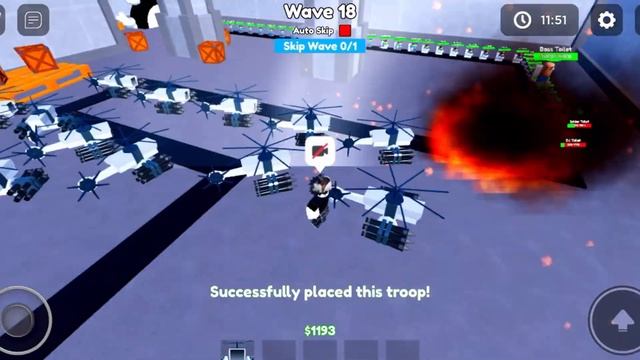 Can Attack Camera Heli SOLO medium mode in Toilet Tower Defense?