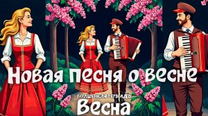 Волшебная тетрадь. "Весна". Песня про весну. Баян. Гармонь. Аккордеон.  Гармошка. Народная песня.