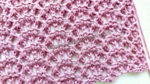 Симпатичный ажурный узор для вязания джемперов, палантинов