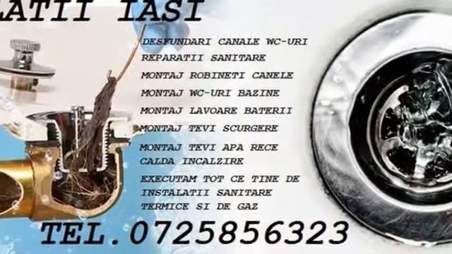 Instalator iasi 0725856323