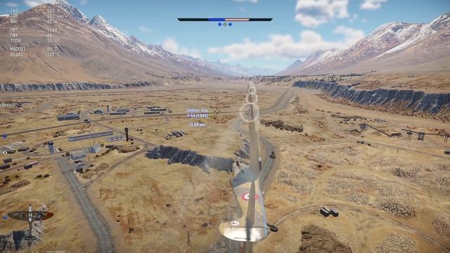 War Thunder. Реалистичные бои, техника Италии, БР 3.7, карта Золотой карьер.