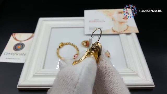 👍 👉 Серьги Ciclon Amanecer, коралловые, CN-ORO631 5273. Элитная бижутерия из Испании