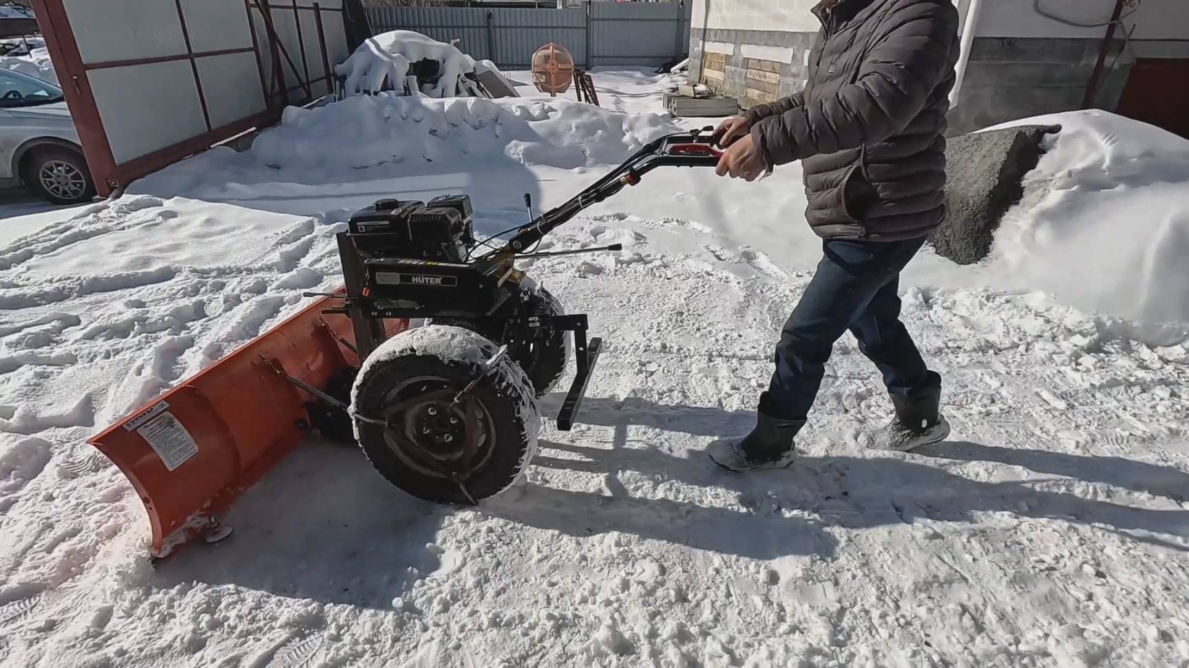 Какие колёса поставить на зимнее использование мотоблока снегоуборщиком.