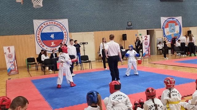 Taekwondo GTF 2025 до 29кг 8 лет Самара Локомотив. 1 бой стопбалл.